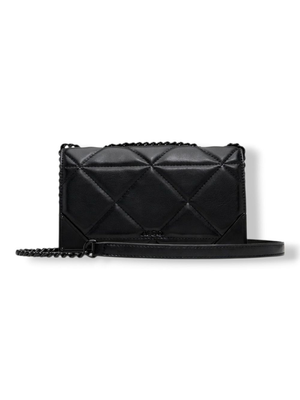ALDO Albulasee Black Quilted Chain Shoulder Bag Crossbody Clutch